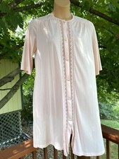 Vintage Vanity Fair Pink 3/4 Sleeve Nightgown Sz M Robe