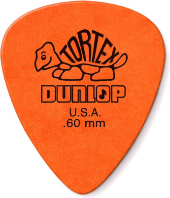 Dunlop 418-060 Tortex Standard Gitarren-Plektren 0,60 mm - X12