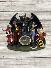 Disney Villains Mantle Desk Clock Hook Maleficent Evil Queen Chernabog Jafar