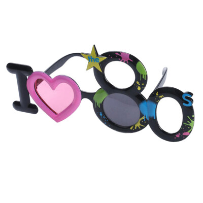 Neuheit I Love The 80s Monogram Sonnenbrille 80s Generation Brille Kostüm