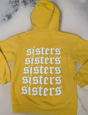 James Charles Sisters Repeating Yellow Hoodie Made In USA Unisex Size Medium M