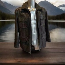 Milestone Herren Echt Leder Jacke Jackett Mantel Parka Gr 48 S NEUw