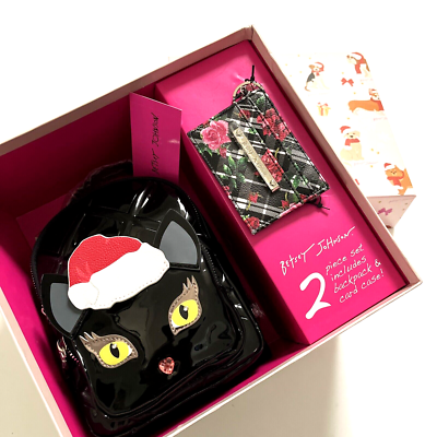 NWT BETSEY JOHNSON Mini Backpack & Card Case Gift Set Betsey Johnson Christmas Dogs Mini Backpack & Card Case Gift  main image 4