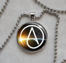 Atheist Symbol Atheism Agnostic Free Thinker Skeptic Pendant Necklace