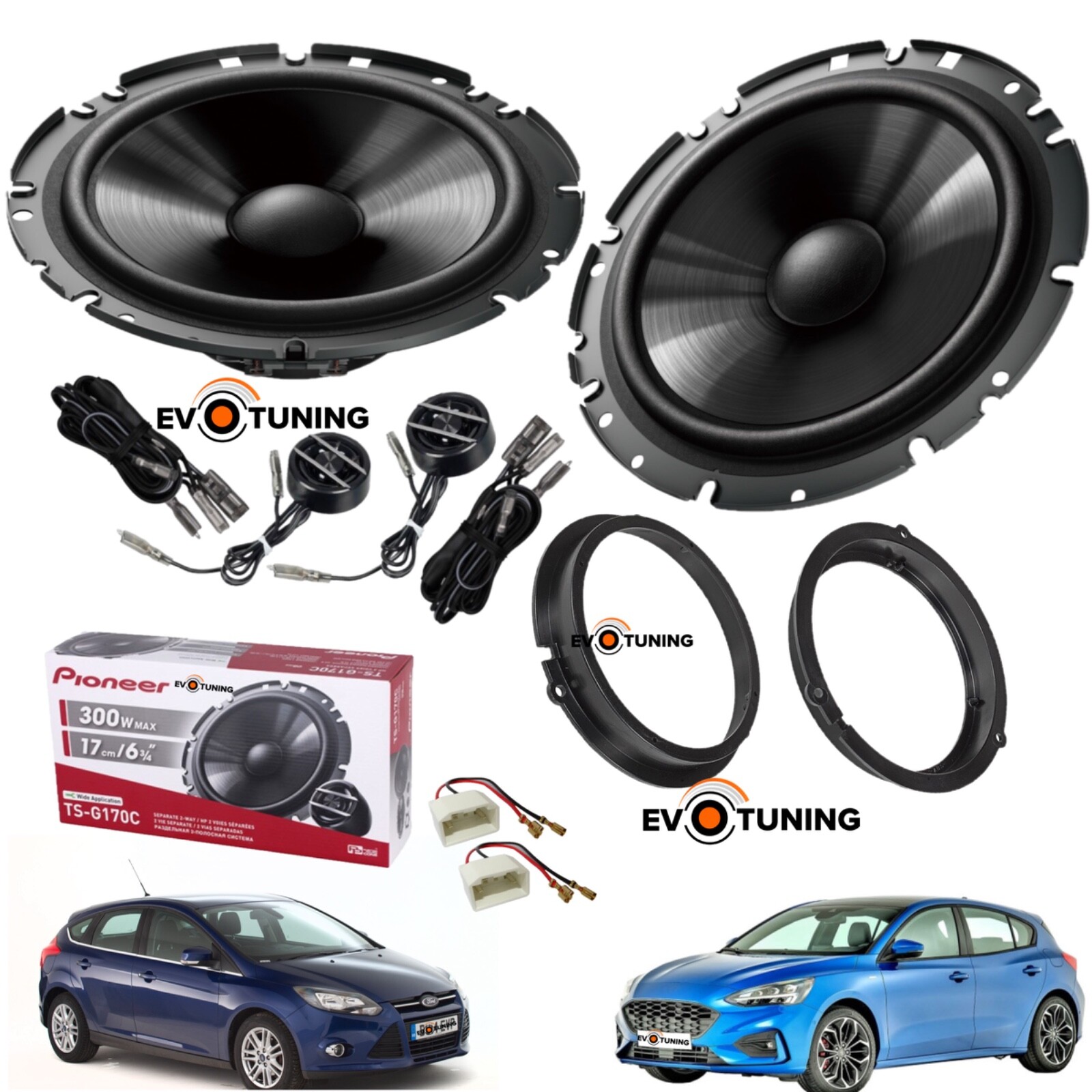 OFFERTA Kit Altoparlanti Ford Focus III IV Pioneer TS-G170C | 300W Peak