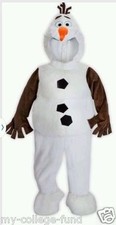 Authentic Disney Store Frozen Olaf Plush Snowman Hallowween Costume Kids 5/6 NEW