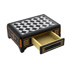 MOC: Box with Drawer and Inlaid Marquetry-Style Detailing 1068 Pieces DIY