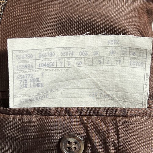 Ermenegildo Zegna Men Made In Italy Blazer Brown Wool Linen Coat Jacket Size 40R - Picture 3 of 10