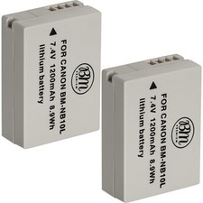 BM 2X NB-10L Batteries for Canon PowerShot G15 G16 G1 X G3-X SX40 SX50 SX60 HS