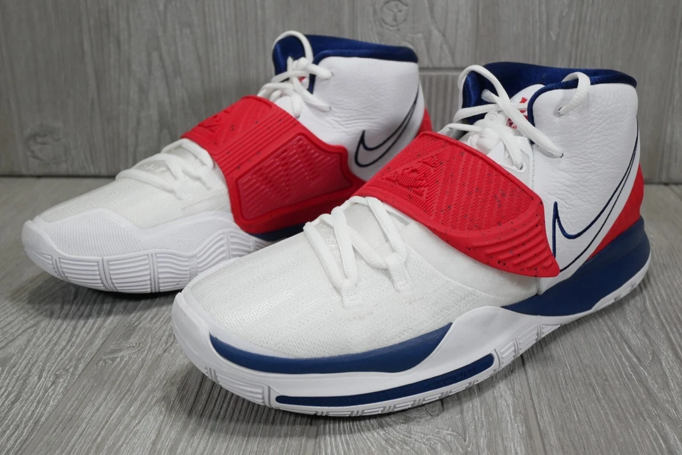 Nike Kyrie 6 USA 2020 Basketball Shoes Men's Size 11.5 Blue White Red BQ4630-102 - Image 2 of 4