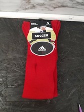 New Adidas SOCCER Socks Irregulars 2 Pairs Red Shoe Size S 13c-4Y New 2 Pack