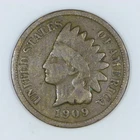 ~Vintage American Bronze~ 1909 Indian Head Cent 1c Coin VG z952