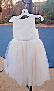 david's bridal flower girl dress with tulle and ribbon waist