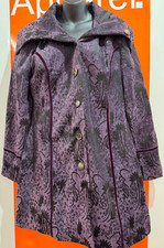 Joe Browns Purple / Floral Pattern Coat, Size Uk 16, New With Tag, B52