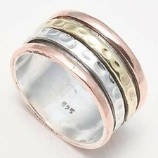 Solid 925 Sterling Silver Wide Spinner Band Handmade Ring All Size KGJ-R-1010
