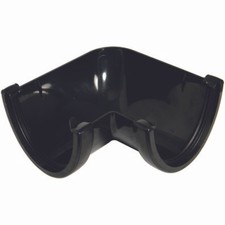Floplast Guttering RAH1BL 115mm Hi-Cap (Deepflow) - 90* Angle - Black