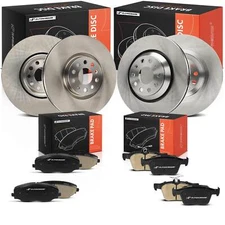 A-Premium 12x Disc Rotor & Brake Pad Front & Rear for VW Atlas Atlas Cross Sport