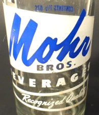 vintage ACL Soda POP Bottle:  MOHR BROTHERS BEVERAGES of TOLEDO, OH 7 & 1/2  oz