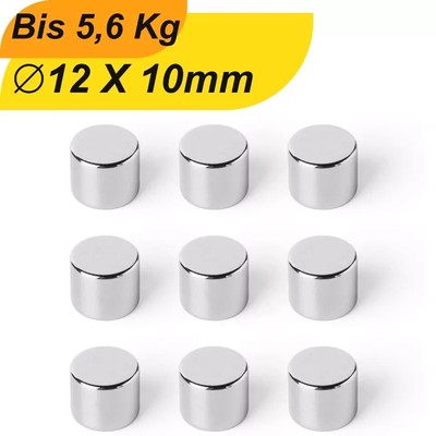 Neodym Magnet 12x10mm Supermagnete hoher Haltekraft Scheibenmagne starke magnet