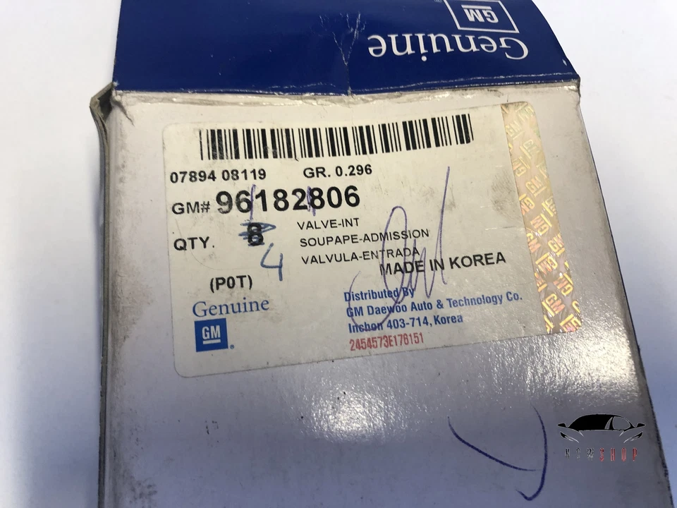 Inlet Valve Set 4x Piece New Chevrolet Rezzo Daewoo Nubira Lanos Rezzo - Image 2 of 2