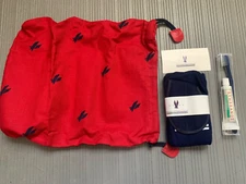 American Airlines AA Flagship International Amenity Kit Bag Toiletry Red New