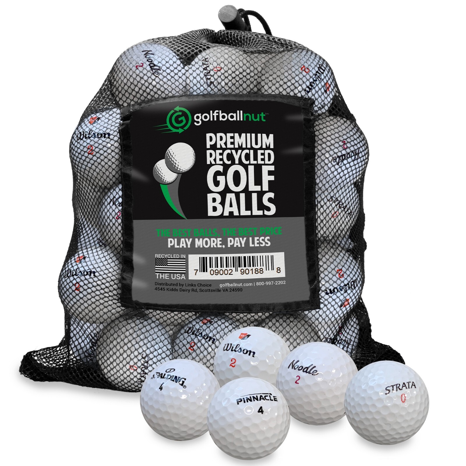 Balls&ndash; Recycled Bulk White Mix For Practice & Play &ndash; Goo