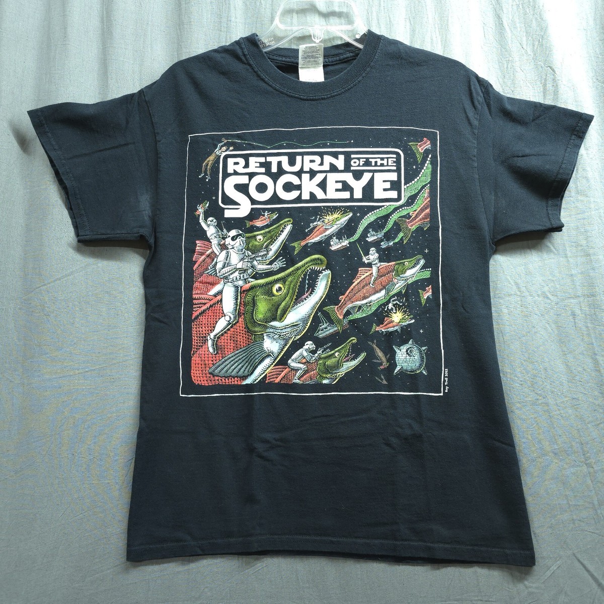 Ray Troll Return of the Sockeye T-Shirt Size Medium Star Wars