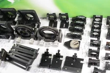 Assortment lot optical stage rail platform mount clamp holder positioner & parts