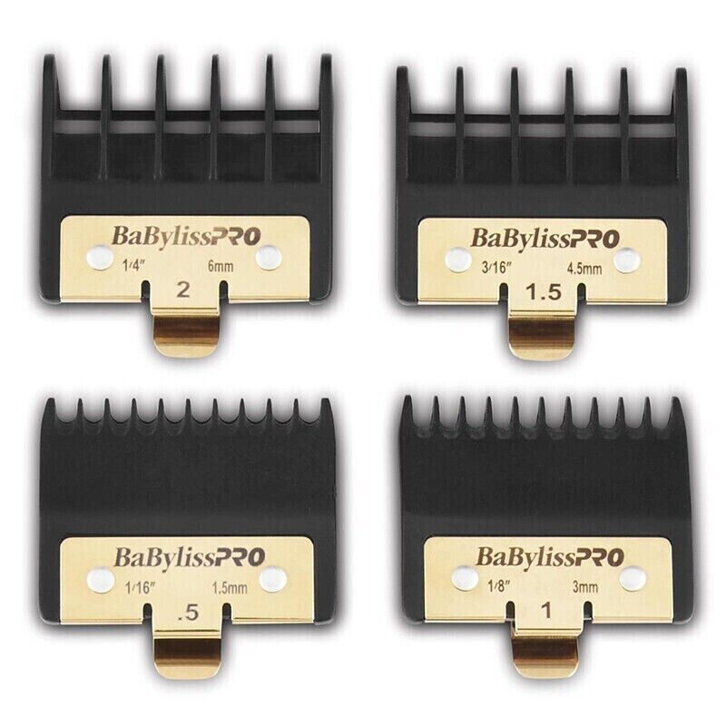 BabylissPRO Premium Trimmer Comb Attachment Guards Guides 4p