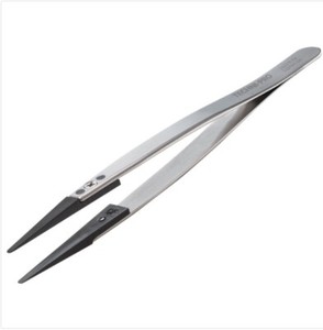 Techni-Tool Techni-Pro Carbon Fiber Plastic Tip Stainless Tweezers 2ACF