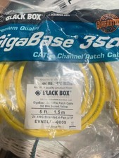 Black Box GigaBase 350, CAT5e Channel Patch Cable 5 ft Yellow EVNSL84-0005 V9 