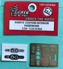 Gofer Racing 20015 x 1/24-1/25 Photo-Etch Custom Interior Hardware w/Decal Panel