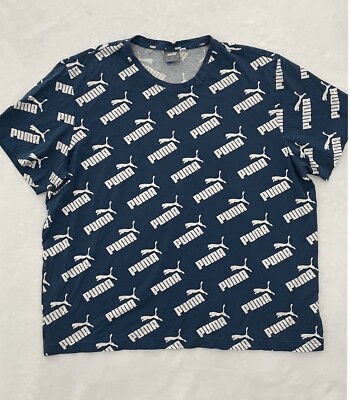 Puma Amplified Navy and White T-shirt XL