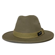 Mens Khaki Original Panama Jack Safari Hat Size Medium 100% Cotton Canvas