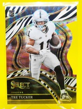 Tre Tucker 2023 Panini Select Zebra Prizm Rookie Die Cut SP RC #214 NFL Raiders