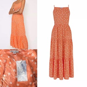 warehouse spot tiered maxi dress