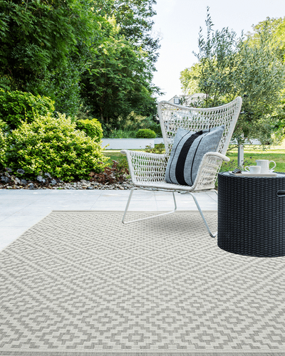 ALFOMBRA PATIO EXTERIOR DIAMANTE MONO PAT11 GRIS JARDÍN EXTERIOR 120X170 160X230 - Imagen 1 de 4