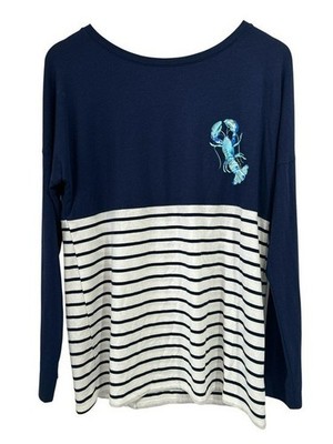 Lilly Pulitzer Finn Tee - Lobster In Love Graphic Print - Nautical Stripe M