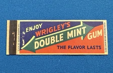 Wrigley's Double Mint Chewing Gum Advertising VTG Matchbook Cover #1610