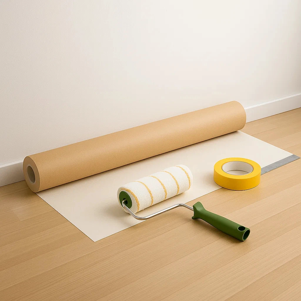 Milchtütenpapier Abdeckpappe Abdeckkarton 190g/m² Abdeckpapier 1,30 x 58m