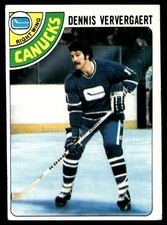 1978-79 Topps Hockey Card Dennis Ververgaert Vancouver Canucks #52 EX