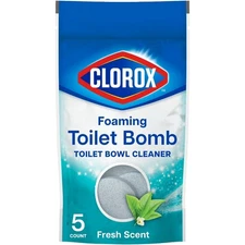 Foaming Toilet Bomb Cleaner Bleach Free Fresh Scent 5 Pack Bowl Cleaning Tablets