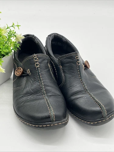 Scarpe basse mocassino Clarks Collection Un Loop in pelle marrone da donna taglia 7 5M