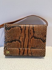 Vintage Python Snake Skin Purse Handbag 7  x6  . Handcrafted Unbranded