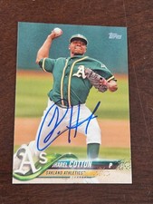 2018 Topps JHAREL COTTON A's In-Person Signed AUTO Autographed