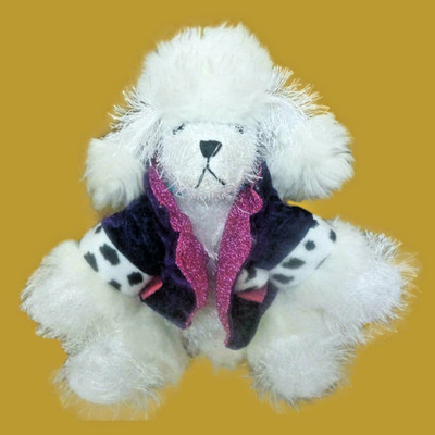Nabisco Teddy Grahams Pudel Webkinz von Ganz - # HM014 - weiß 10 Zoll Sammlerstück