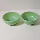 2 Vintage Jadite Fire King Oven Ware #24 Ceral/mixing Bowls 5" PA