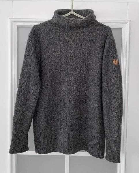 Women Fjällräven Sweater Grey Wool L