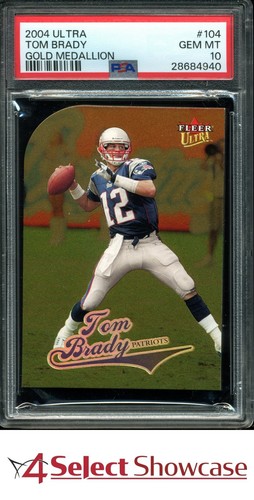 2004 ULTRA GOLD MEDALLION #104 TOM BRADY PATRIOTS PSA 10