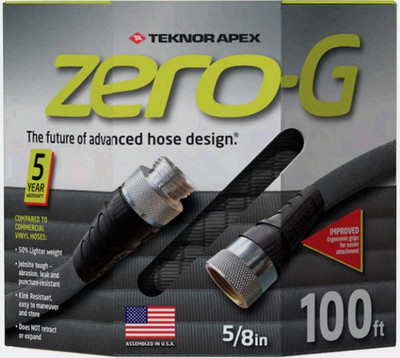 Teknor Apex Zero-G Garden Hose 5/8 In x 100 Ft Heavy Duty Flexible Water Hose